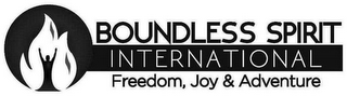 BOUNDLESS SPIRIT INTERNATIONAL FREEDOM, JOY & ADVENTURE logo