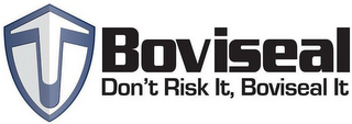 BOVISEAL DON'T RISK IT, BOVISEAL IT logo