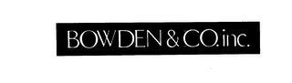 BOWDEN & CO. INC. logo