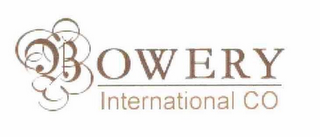 BOWERY INTERNATIONAL CO logo