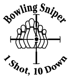 BOWLING SNIPER 1 SHOT, 10 DOWN logo