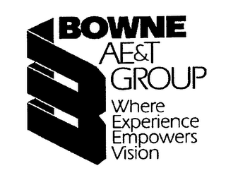 BOWNE AE&T GROUP WHERE EXPERIENCE EMPOWERS VISION logo