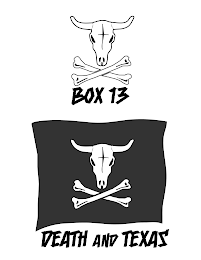 BOX 13 DEATH AND TEXAS logo