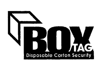 BOX TAG DISPOSABLE CARTON SECURITY logo