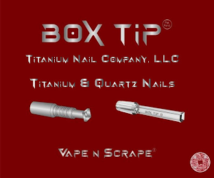 BOX TIP TITANIUM & QUARTZ NAILS BOX TIP Q VAPE N SCRAPE logo