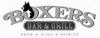 BOXERS BAR & GRILL FOOD WINE SPIRITS logo