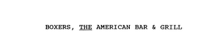 BOXERS, THE AMERICAN BAR & GRILL logo