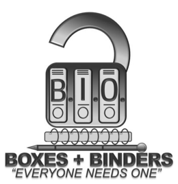 BOXES + BINDERS "EVERYONE NEEDS ONE" logo