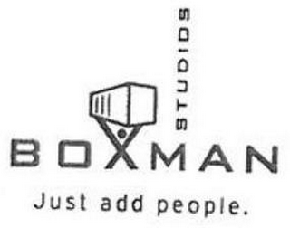 BOXMAN STUDIOS JUST ADD PEOPLE. logo