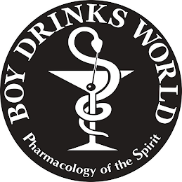 BOY DRINKS WORLD PHARMACOLOGY OF THE SPIRIT logo