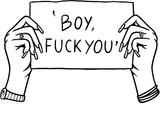 'BOY, FUCK YOU' logo
