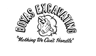BOYAS EXCAVATING "NOTHING WE CAN'T HANDLE" logo