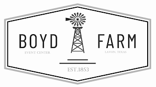 BOYD FARM EVENT CENTER EST. 1853 LAVON, TEXAS logo