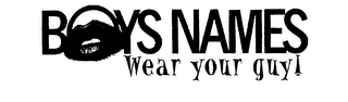 BOYS NAMES WEAR YOUR GUY logo