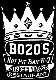 BOZO'S HOT PIT BAR-B-Q SINCE 1923 RESTAURANT logo