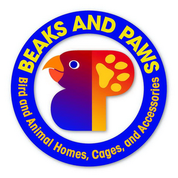 BP BEAKS AND PAWS BIRDS AND ANIMAL HOMES, CAGES, AND ACCESSORIES logo