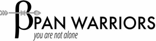 BPAN WARRIORS YOU ARE NOT ALONE X logo