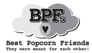 BPFS BEST POPCORN FRIENDS THEY WERE MEANT FOR EACH OTHER! logo