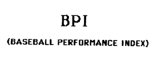 BPI BASEBALL PERFORMANCE INDEX logo