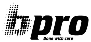 BPRO DONE WITH CARE logo