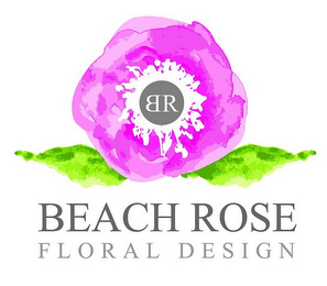 BR BEACH ROSE FLORAL DESIGN logo