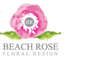 BR BEACH ROSE FLORAL DESIGN logo