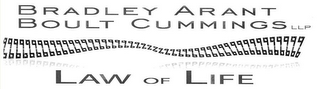 BRADLEY ARANT BOULT CUMMINGS LLP LAW OF LIFE logo