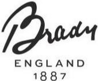 BRADY ENGLAND 1887 logo