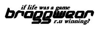 BRAGGWEAR IF LIFE WAS A GAME R.U WINNING? logo