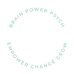 BRAIN POWER PSYCH EMPOWER CHANGE GROW logo