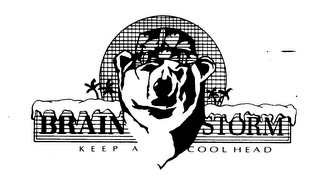 BRAIN STORM KEEP A COOL HEAD logo