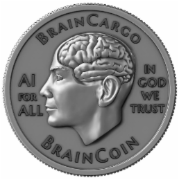 BRAINCARGO AI FOR ALL BRAINCOIN IN GOD WE TRUST logo