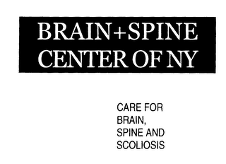 BRAIN+SPINE CENTER OF NY CARE FOR BRAIN, SPINE AND SCOLIOSIS logo