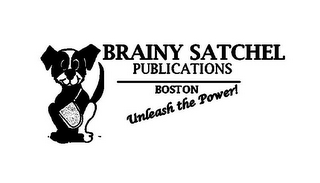 BRAINY SATCHEL PUBLICATIONS BOSTON UNLEASH THE POWER! logo