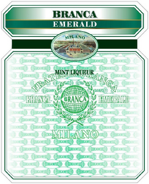 BRANCA EMERALD MILANO FRATELLI BRANCA MINT LIQUEUR BRANCA BRANCA EMERALD MILANO logo