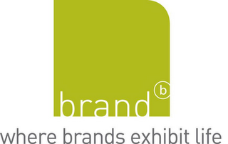 BRAND B WHERE BRANDS EXHIBIT LIFE logo