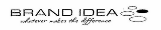 BRAND IDEA WHATEVER MAKES THE DIFFERENCE logo