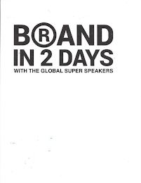 BRAND IN 2 DAYS WITH THE GLOBAL SUPER SPEAKERS logo