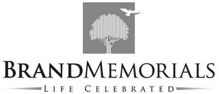 BRAND MEMORIALS LIFE CELEBRATED logo