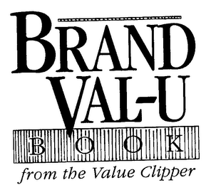 BRAND VAL-U BOOK FROM THE VALUE CLIPPER logo