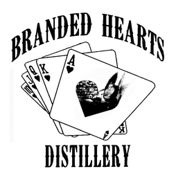 BRANDED HEARTS DISTILLERY 10 J Q K A logo