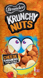 BRANDER KRUNCHY NUTS CHEESE HABANERO COATED PEANUTS MILD LEVE MANI CON COBERTURA logo