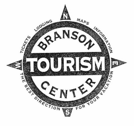 BRANSON TOURISM CENTER TICKETS LODGING MAPS INFORMATION THE BEST DIRECTION FOR YOUR VACATION N E S W logo