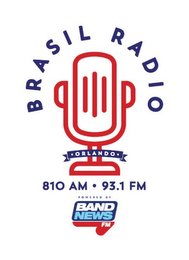 BRASIL RADIO · ORLANDO · 810 AM · 93.1 FM POWERED BY BAND NEWS FM logo
