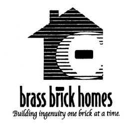 BRASS BRICK HOMES BUILDING INGENUITY ONE BRICK AT A TIME. logo