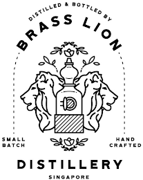 BRASS LION DISTILLED & BOTTLED BY DISTILLERY SINGAPORE SMALL BATCH HAND CRAFTED logo