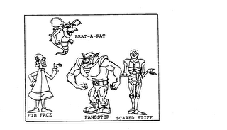 BRAT-A-RAT FIB FACE FANGSTER SCARED STIFF logo