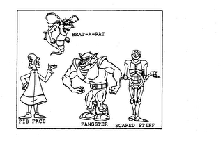 BRAT-A-RAT FIB FACE FANGSTER SCARED STIFF logo