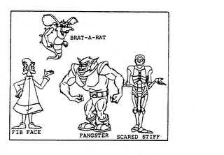 BRAT-A-RAT FIB FACE FANGSTER SCARED STIFF logo