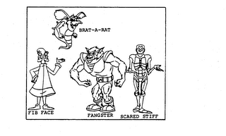 BRAT-A-RAT FIB FACE FANGSTER SCARED STIFF logo